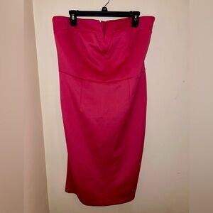 Elegant Strapless Pink Dress